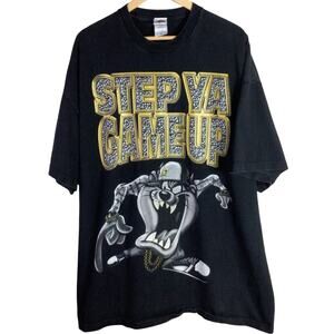 Vintage Taz Tasmanian Devil WB Looney Toons Shirt Black 3XL